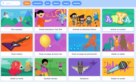 Interfaz de los tutoriales